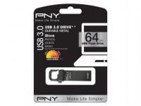PNY Флешка USB 64GB Hook Attache FDU64GBHOOK30-EF черный