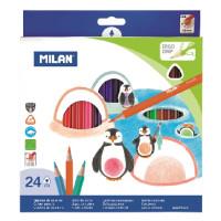 Milan Карандаши цветные "Milan", трехгранные, 24 цвета