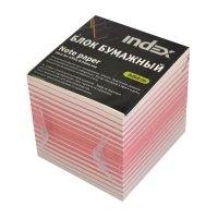 Index Блок бумажный, белый + красный, 8х8х8 см