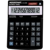 Assistant Калькулятор "AC-2308", 12 разрядов, цвет черный, 170х123х33 мм