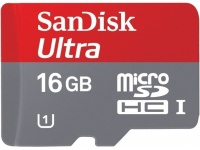 Sandisk Ultra microSDHC Class 10 16GB + SD адаптер (SDSDQUIN-016G-G4)