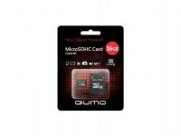 QUMO Карта памяти Micro SDHC 16Gb class 10 QM16MICSDHC10 + SD adapter