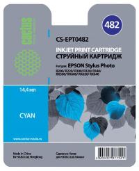 Cactus cs-ept0482 совместимый голубой для epson stylus photo r200/ r220/ r300/ r320/ r340 (16ml)