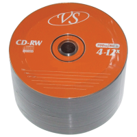 VS Диски CD-RW VS, 700 Mb, 4-12, VSCDRWB5001, 50 штук