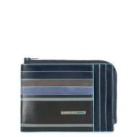 Piquadro Чехол для кредитных карт "Blue Square", синий, кожа, арт. PU1243B2SER/BLU