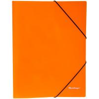 Berlingo Папка на резинке "Neon", А4, 500 мкм, неоновый оранжевый