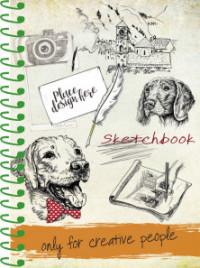 Проф-Пресс Скетчбук "Нарисованные собаки", А5, 80 листов