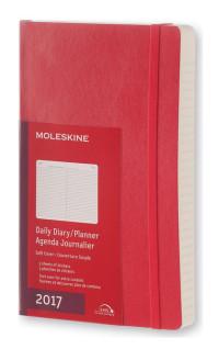 Moleskine Еженедельник "Classic Daily Large Soft", красный, 400 страниц, 130х210 мм