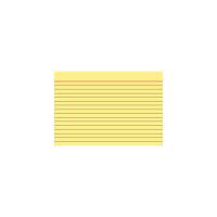 Brunnen Карточки для картотеки "Brunnen", А6, 100 штук, линейка, желтые