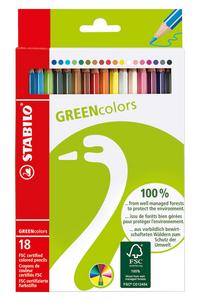 STABILO Набор цветных карандашей  GREENcolors, 18 штук