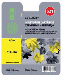 Cactus cs-cli521y совместимый желтый для canon pixma mp540/mp550/mp620/mp630 mx860 (8.2ml)
