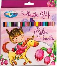 CENTRUM Набор пластиковых цветных карандашей "Единорог", 24 цвета
