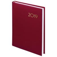 BRAUBERG Ежедневник датированный на 2019 год "Select", А5, 168 листов, красный