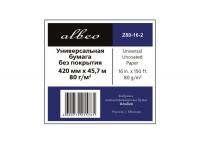 Albeo Universal Uncoated Paper 80 г/м2, 0.420x45.7 м, 50.8 мм, 2 рулона (Z80-16-2)
