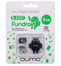 QUMO MicroSDHC 32Gb Class10 + Fundroid USB Card Reader Black