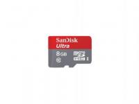 Sandisk Карта памяти Micro SDHC 8Gb Class 10 Ultra Android SDSDQUAN-008G-G4A + адаптер SD