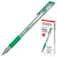 Staff Ручка гелевая, корпус прозрачный, линия 0,35 мм, зеленая