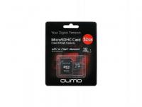 QUMO Карта памяти Micro SDHC 32Gb class 10 UHS-I QM32GMICSDHC10U1 + SD adapter