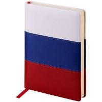 OfficeSpace Ежедневник недатированный "Flag", A5,160 листов, кожзам, триколор