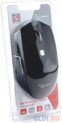 Gembird Мышь беспроводная MUSW-240 чёрный USB