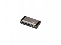 Hama Картридер внешний  H-49015 USB 2.0 MicroSD/MicroSDHC/MiniSD/miniSDHC/MMC/MMC Plus/MS/MS PRO/MS Duo/MS PRO Duo HG/SD/SDHC черный-серый