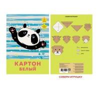 Канц-Эксмо Набор белого картона "Счастливая панда", 8 листов