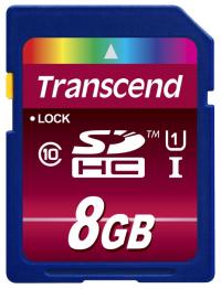 Transcend 8Gb SecureDigital HC Class10 UHS Class 1 (TS8GSDHC10U1)