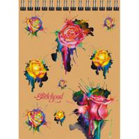 Paper Art Скетчпад "Акварельные розы", А4, 40 листов