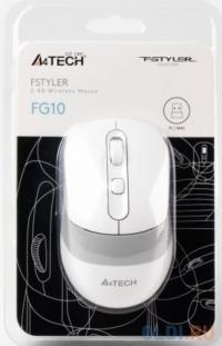 A4 Tech Мышь беспроводная A4TECH Fstyler FG10S белый серый USB