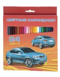Hatber Карандаши цветные "Автопанорама", 24 цвета