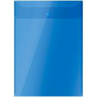OfficeSpace Папка-конверт на кнопке, А4, 150 мкм, полупрозрачная, синяя
