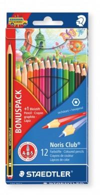 Staedtler Карандаши цветные "Noris Colour", 12 цветов + 1 чернографитный карандаш
