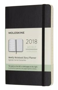 Moleskine Еженедельник "Classic WKNT Pocket Soft", черный, 144 страницы, 90x140 мм