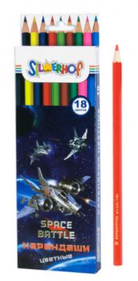 Silwerhof Цветные карандаши "Space battle", 18 цветов