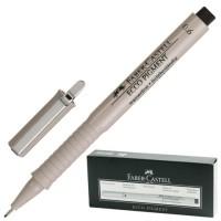 Faber-Castell Ручка капиллярная "Ecco Pigment", корпус серый, 0,6 мм, черная
