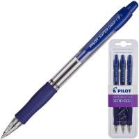 Pilot Ручка шариковая "BPGP-10R", синяя, 0,32 мм, 3 штуки