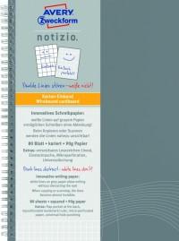 Avery Zweckform Блокнот для записей "Notizio", на пружине, А5, 80 листов, клетка, серый