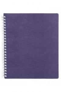 Hatber Тетрадь на гребне "Wood", фиолетовая, А5, 80 листов, клетка