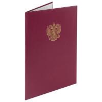Staff Папка адресная "Герб России", А4, цвет бордовый