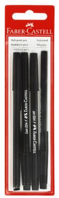 Faber-Castell Ручки шариковые "034-F", 4 штуки, черные