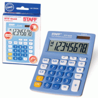 Staff Калькулятор настольный "STF-8328", 8 разрядов, голубой