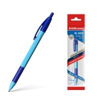 ErichKrause Ручка шариковая автоматическая "R-301 Neon Matic&Grip", синяя, 0,7 мм (в пакете)
