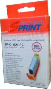 Solution Print Картридж струйный SP-C-3&amp;6 iPC, совместимый с Canon BCI-5PC/BCI-6PC, фото-голубой