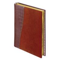 BRAUBERG Ежедневник недатированный "Cayman", А5, 160 листов, цвет обложки коричневый, цвет среза золотой