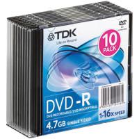 TDK Диск DVD-R TDK, 4.7Gb, 16х, Slim