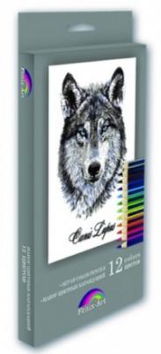 Феникс + Набор цветных карандашей "Волк", 12 штук
