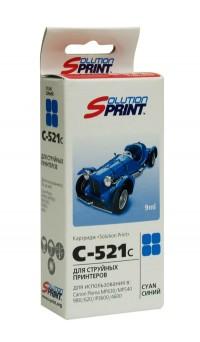Solution Print Картридж струйный SP-C-521 iC, совместимый с Canon CLI-521C, голубой