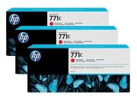 HP Картридж струйный Hewlett Packard (HP) "771C Chrmtc Red Ink Cartridge 3-Pack B6Y32A", красный хроматический, 3 штуки (количество товаров в комплекте: 3)