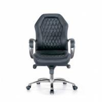 БЮРОКРАТ aura-low/black кресло руководителя, низкая спинка, черный, кожа, крестовина алюминий