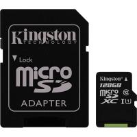 Kingston Micro SecureDigital 128Gb  SDXC class 10 (SDC10G2/128GB) + SD адаптер